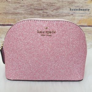 Kate Spade Small Lola Cosmetic Dome Rose PInk New